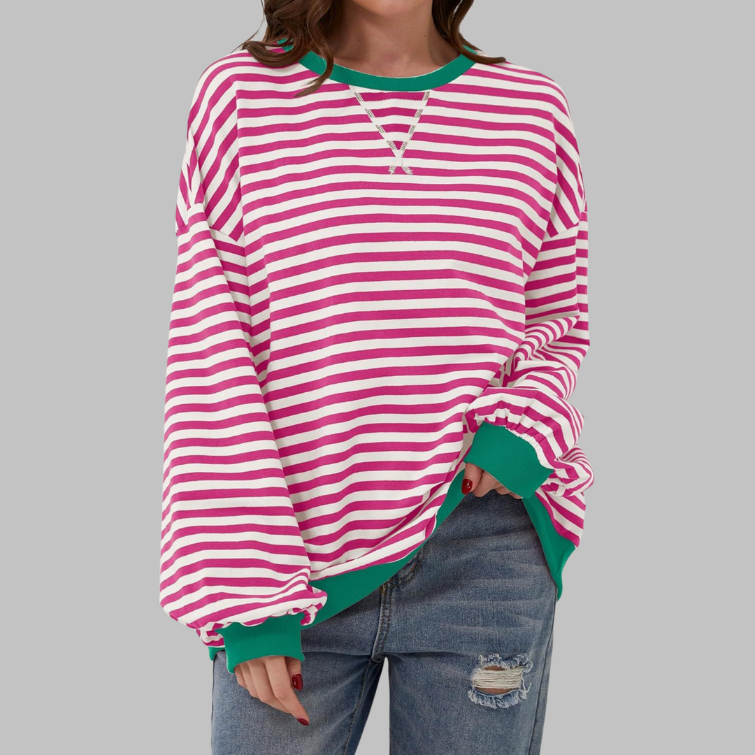 LUKA - Soft Striped Long Sleeve Top - Lightweight Spring Layer