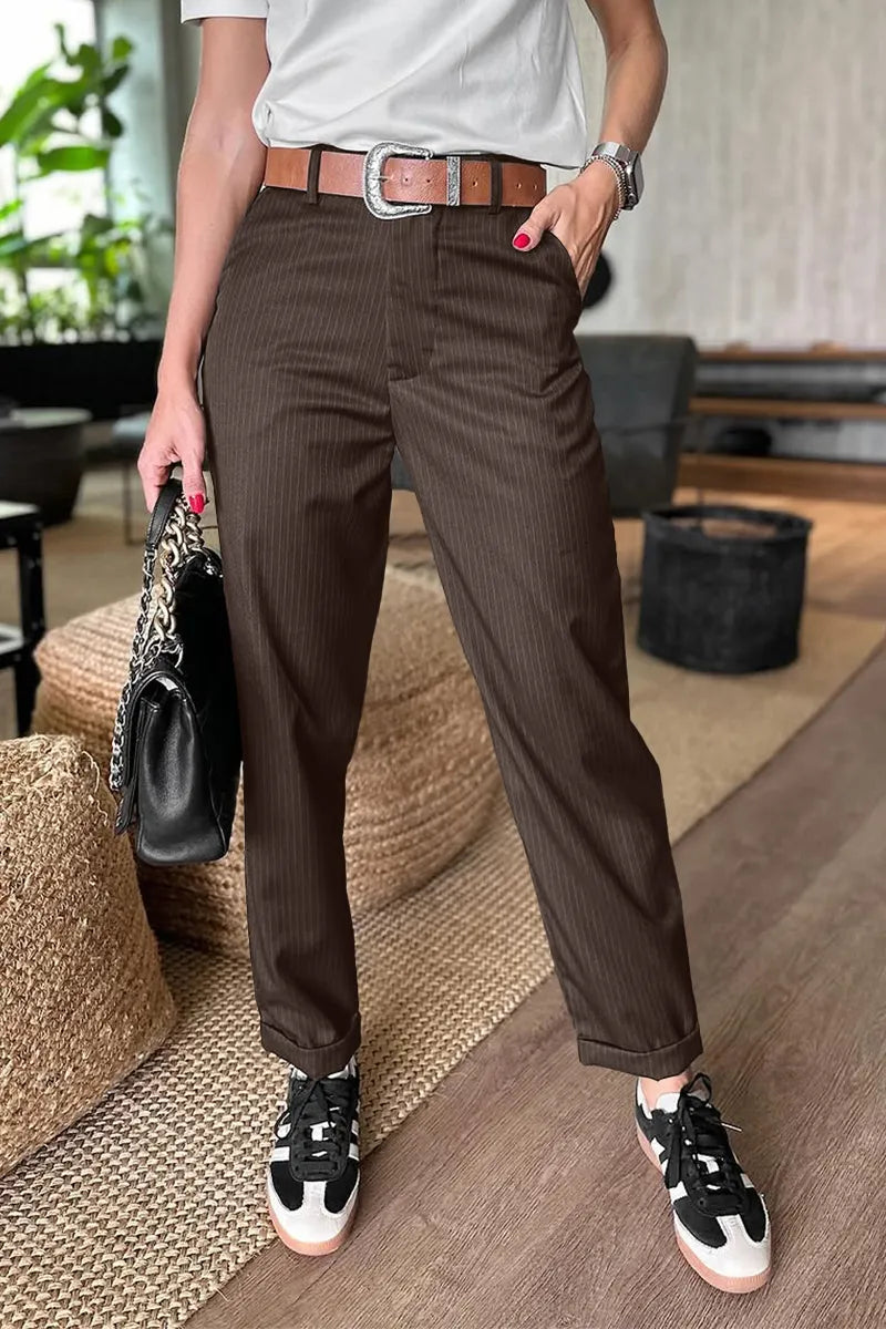Matilda | Figure-Flatting Stripped Trouser