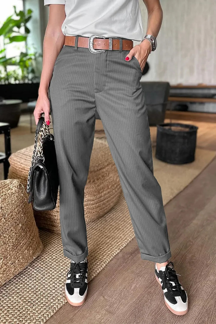 Matilda | Figure-Flatting Stripped Trouser
