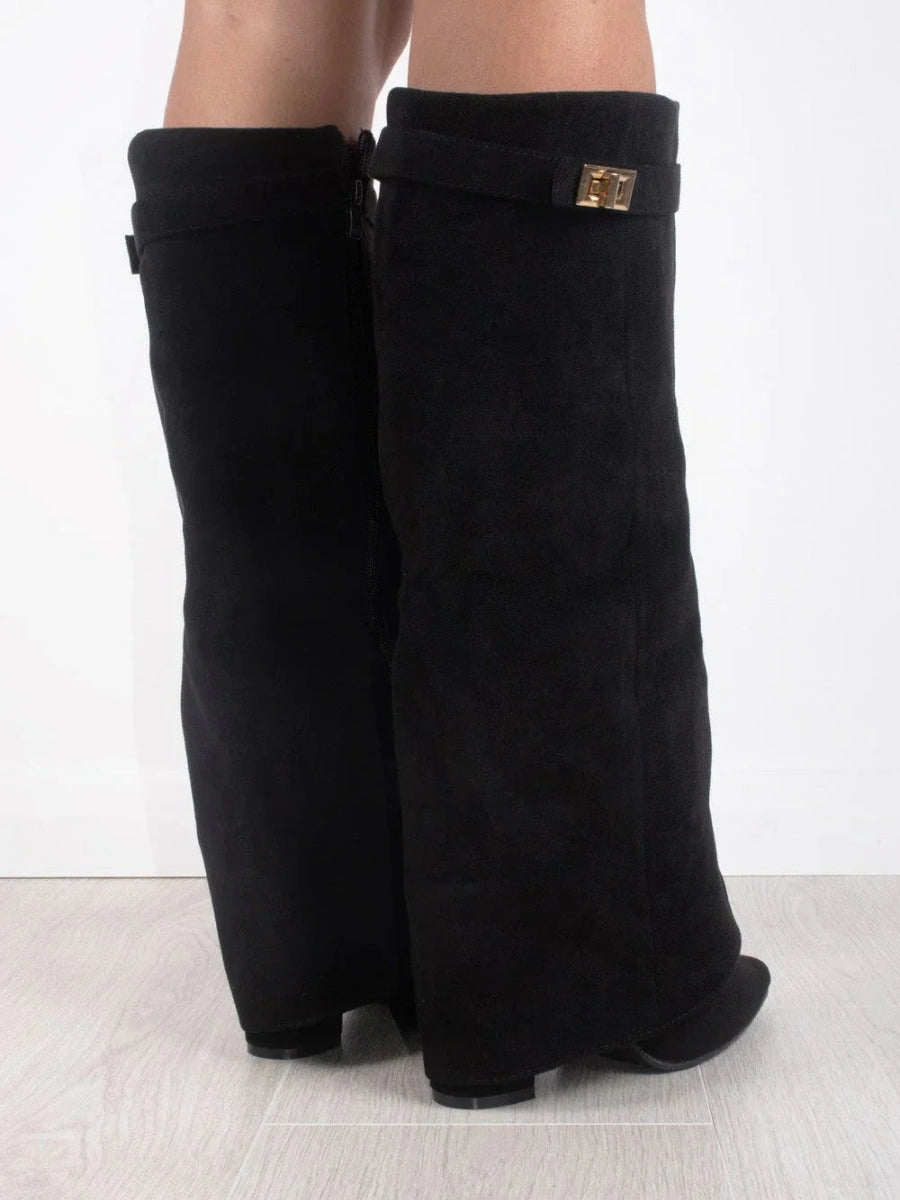 HARRIET | WOMEN'S LEATHER THIGH-HIGH BOOTS WITH BUCKLE