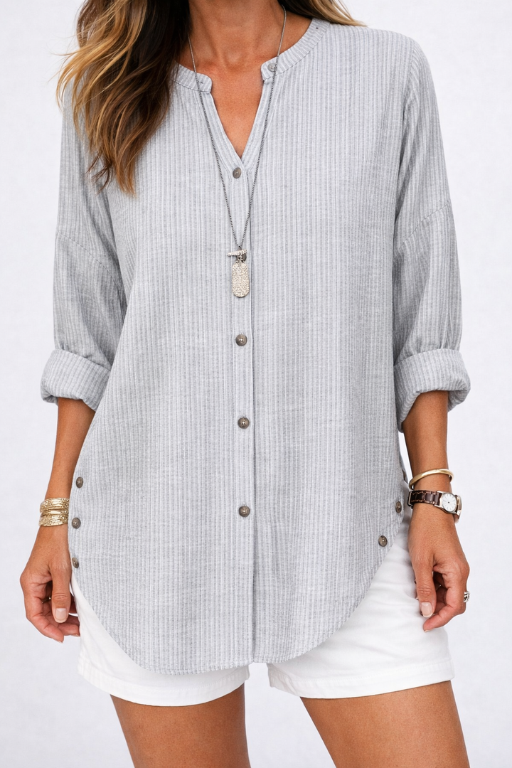 Caelia | Classic Striped Long Sleeve Top