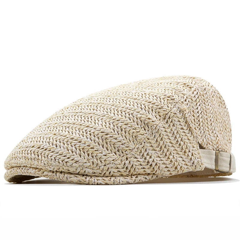 Salvatore | Summer Straw Flat Cap