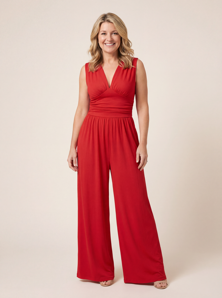 CHARITY – Chic Sleeveless Wide-Leg Jumpsuit