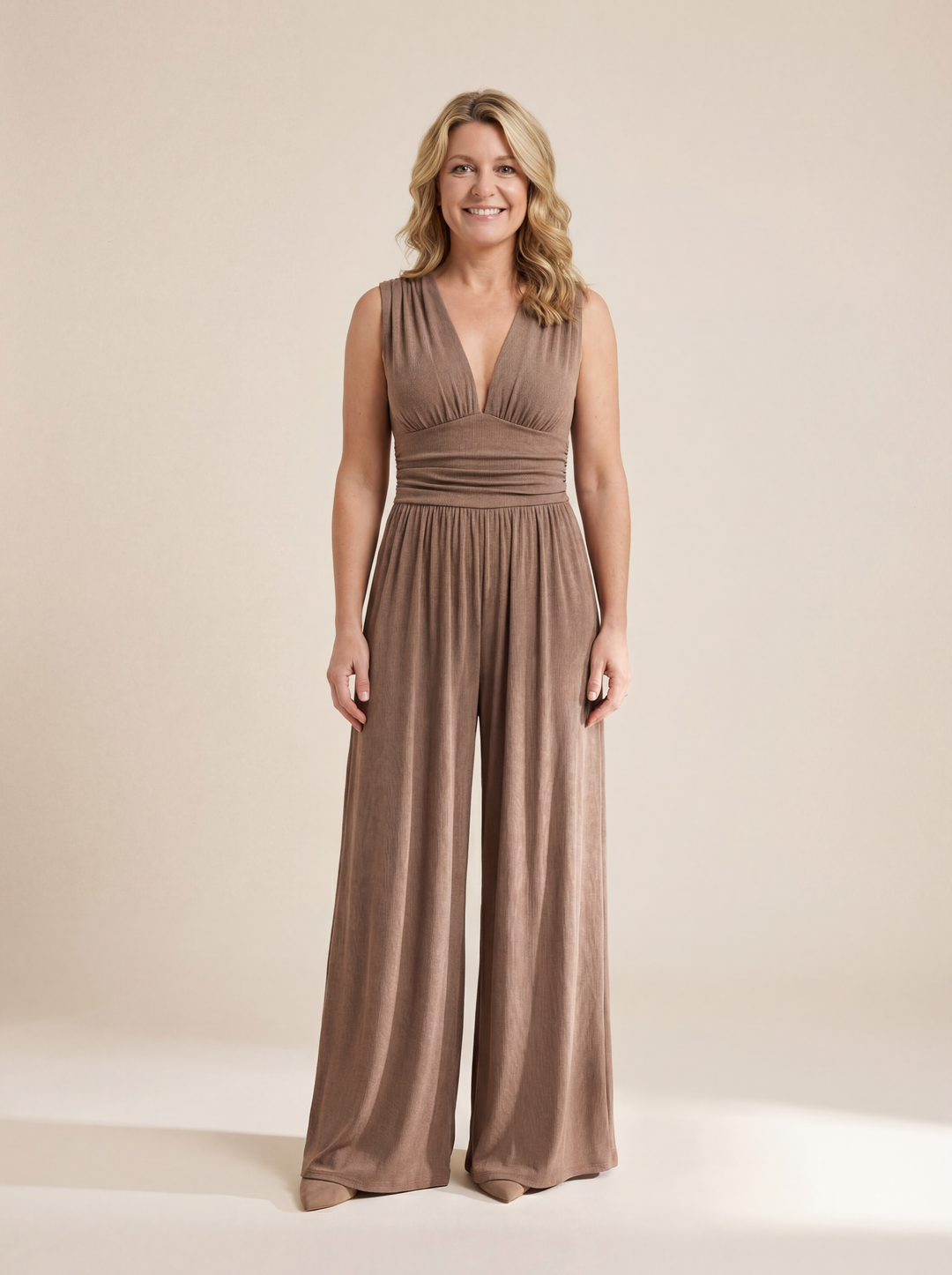 CHARITY – Chic Sleeveless Wide-Leg Jumpsuit