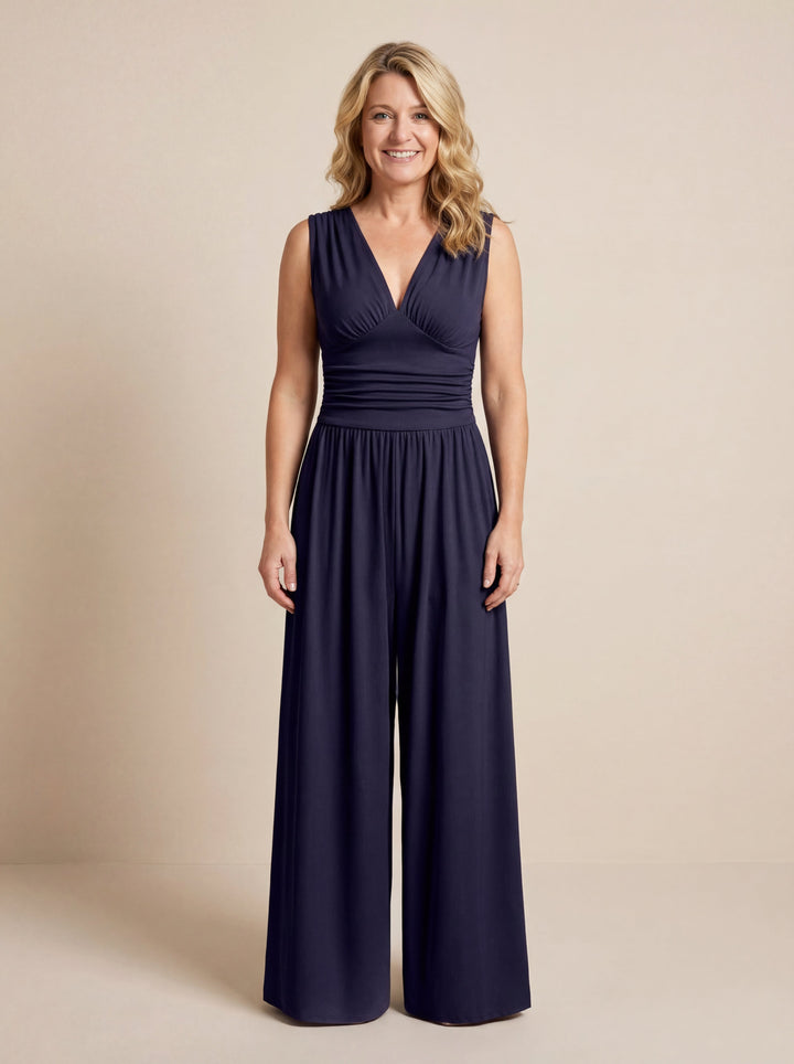 CHARITY – Chic Sleeveless Wide-Leg Jumpsuit
