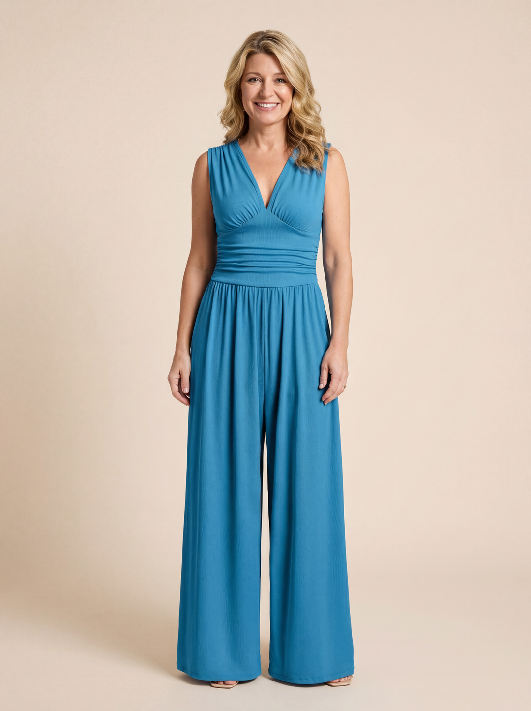 CHARITY – Chic Sleeveless Wide-Leg Jumpsuit