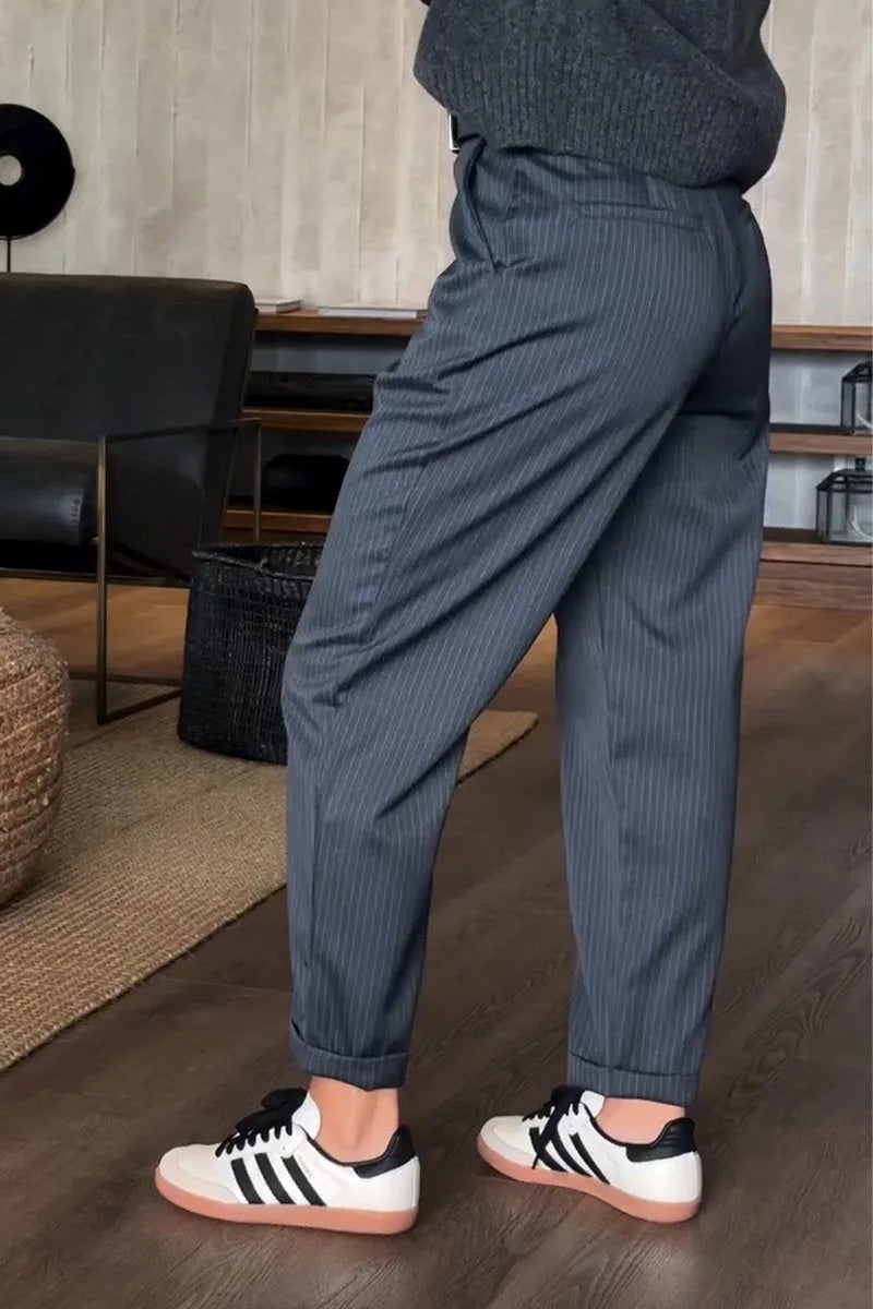 Matilda | Figure-Flatting Stripped Trouser